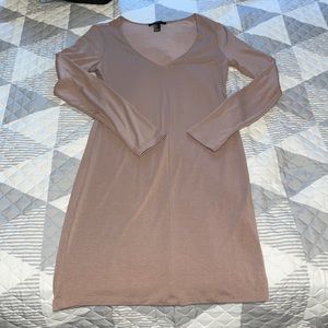 Tan Long Sleeve Dress